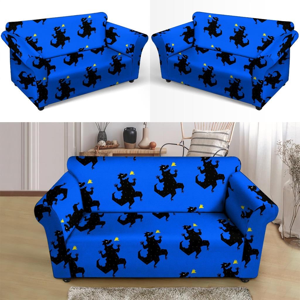 Godzilla Print Loveseat Cover-grizzshop