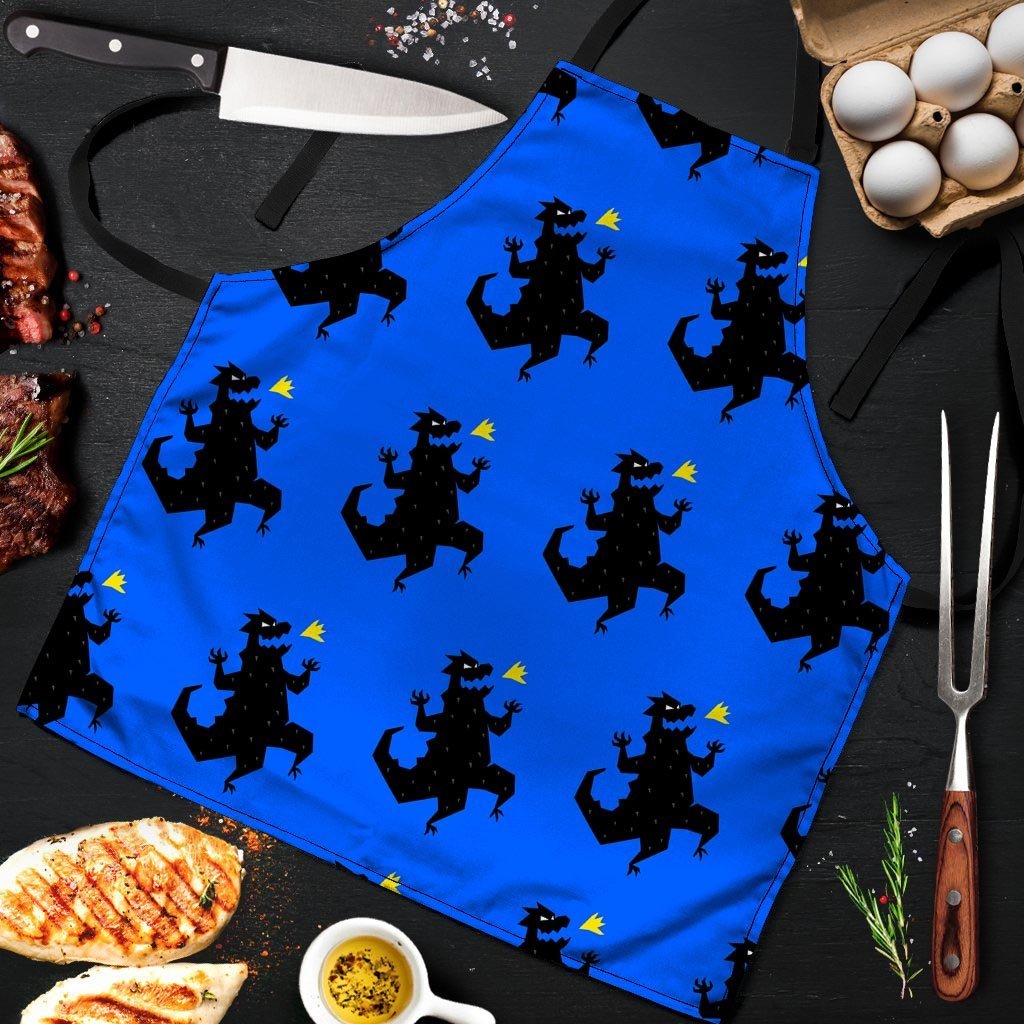 Godzilla Print Men's Apron-grizzshop