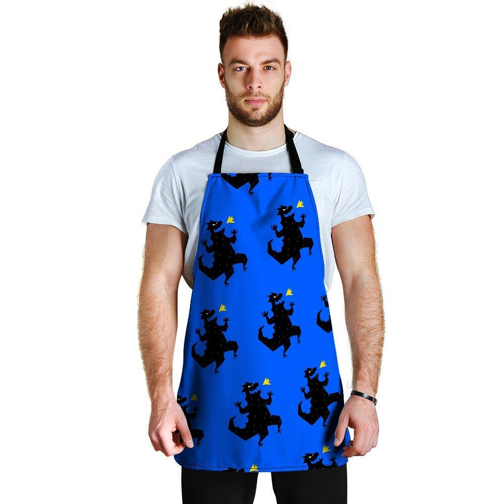 Godzilla Print Men's Apron-grizzshop