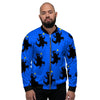 Godzilla Print Men's Bomber Jacket-grizzshop