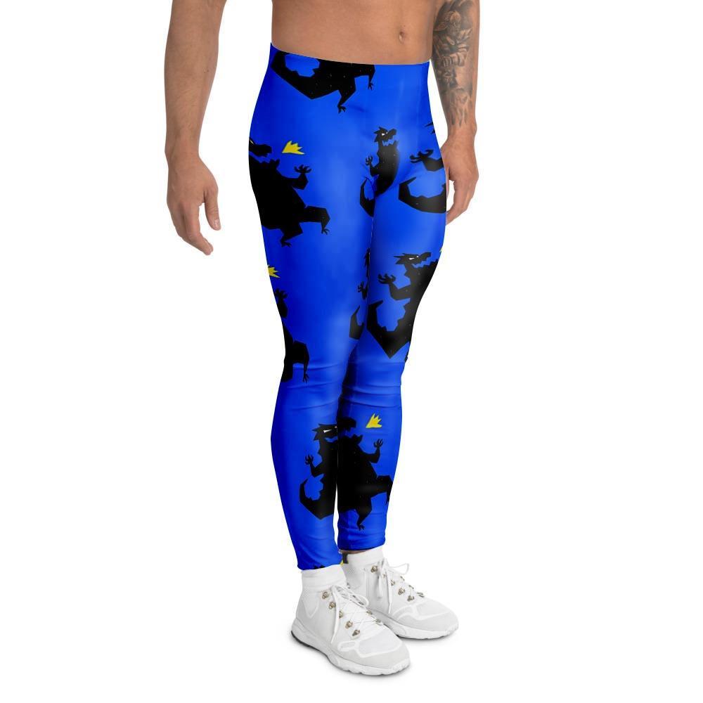 Godzilla Print Men's Leggings-grizzshop