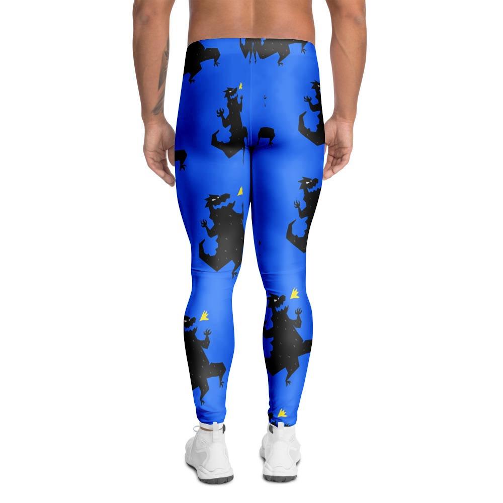 Godzilla Print Men's Leggings-grizzshop