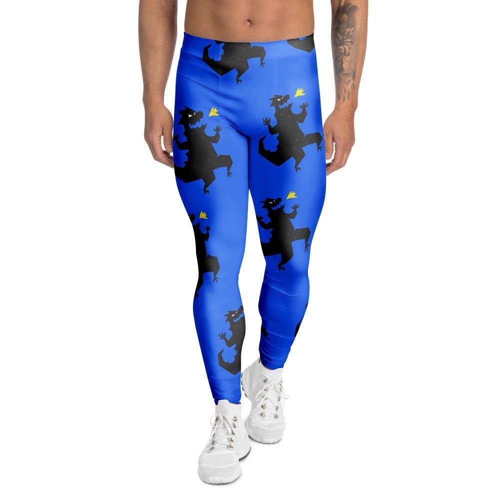 Godzilla Print Men's Leggings-grizzshop