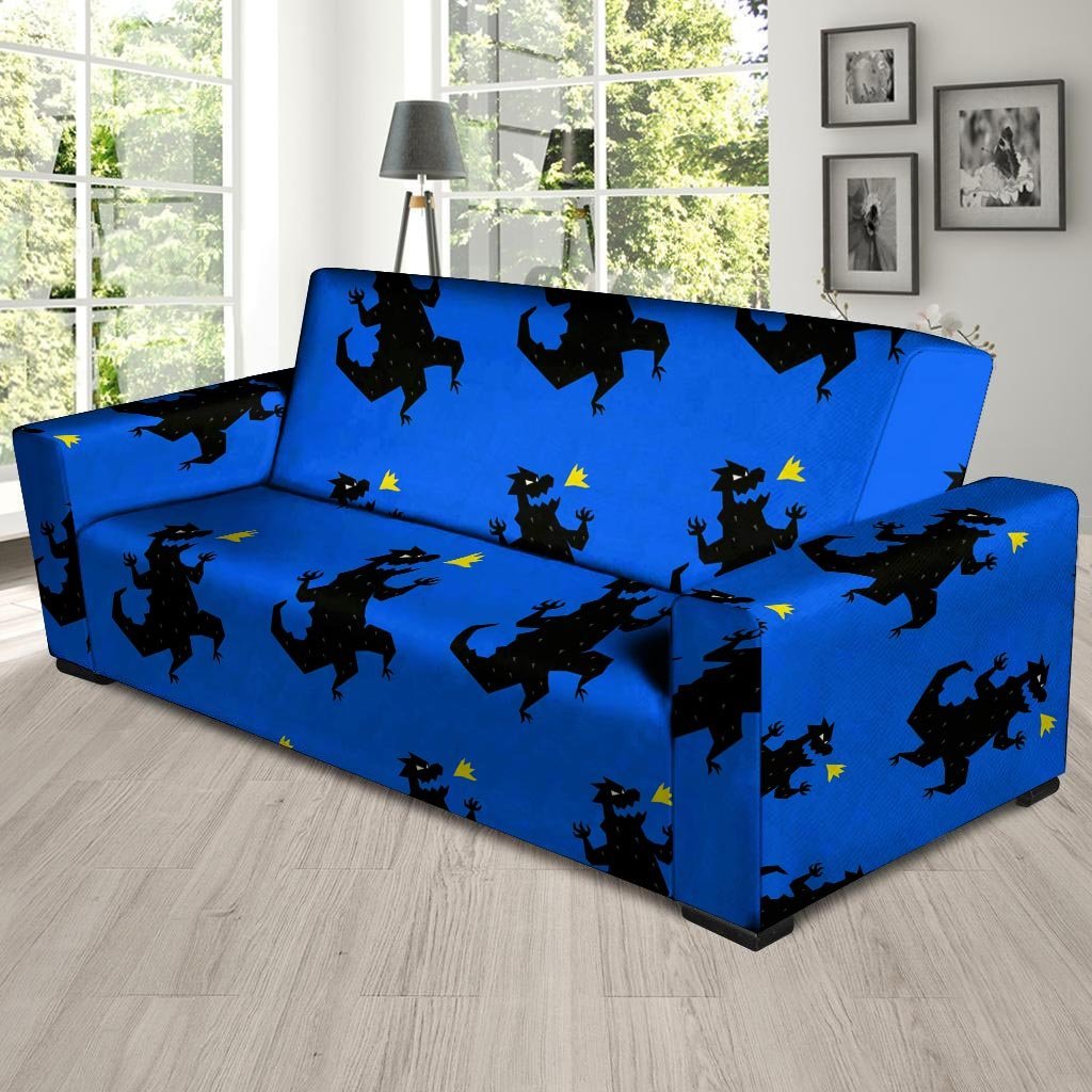 Godzilla Print Sofa Cover-grizzshop