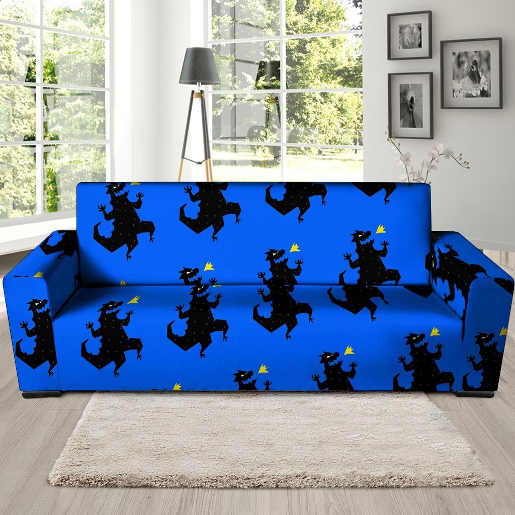 Godzilla Print Sofa Cover-grizzshop