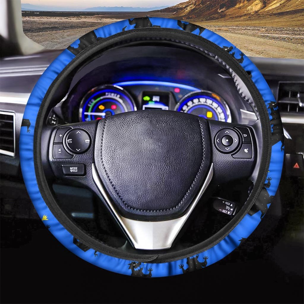 Godzilla Print Steering Wheel Cover-grizzshop