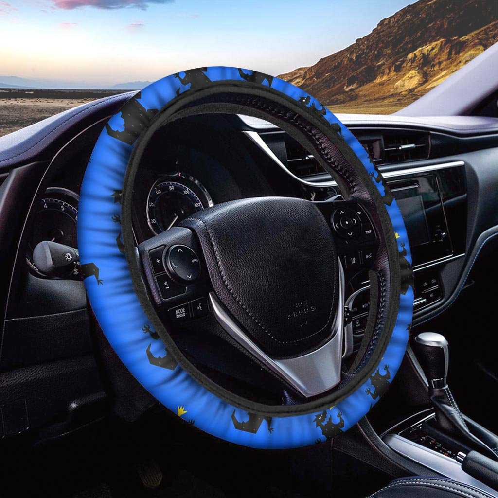 Godzilla Print Steering Wheel Cover-grizzshop