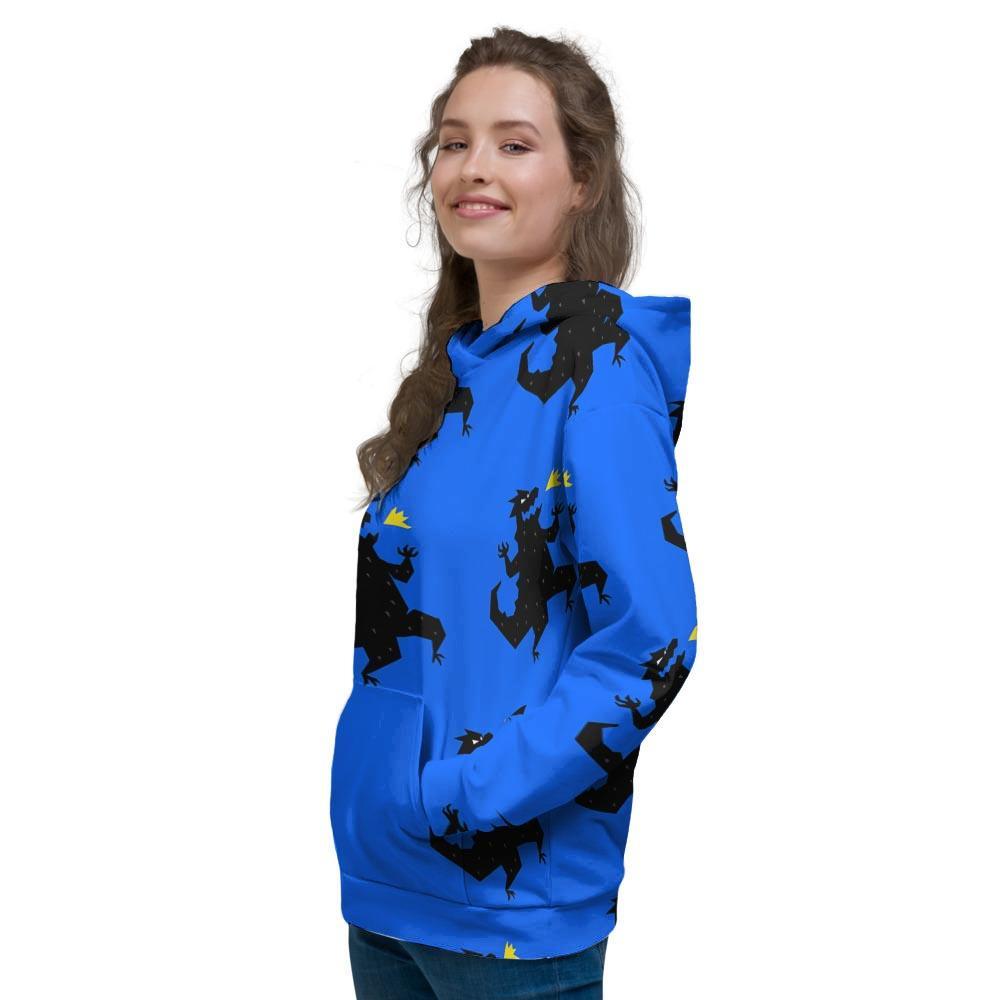 Godzilla Print Women's Hoodie-grizzshop