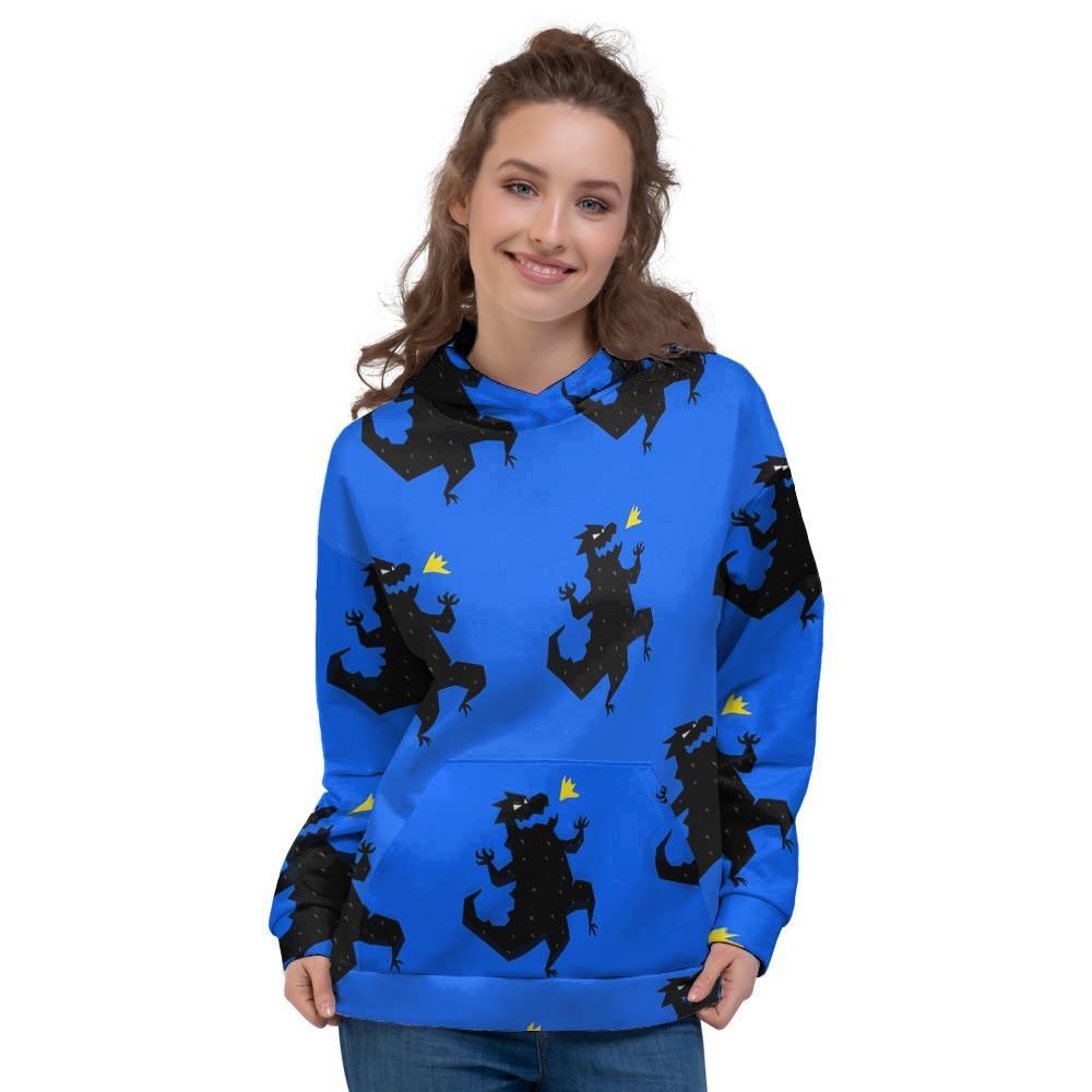 Godzilla Print Women's Hoodie-grizzshop