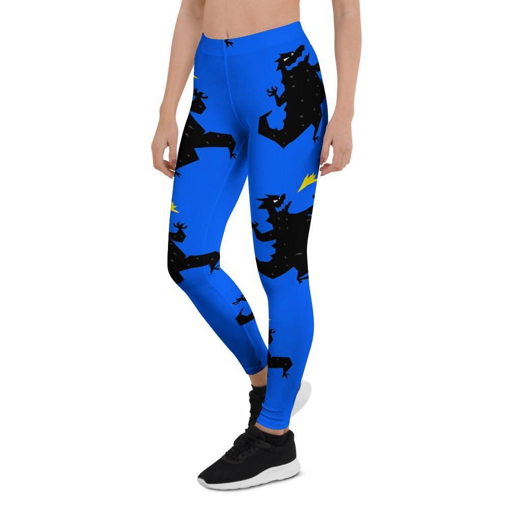 Godzilla Print Women's Leggings-grizzshop