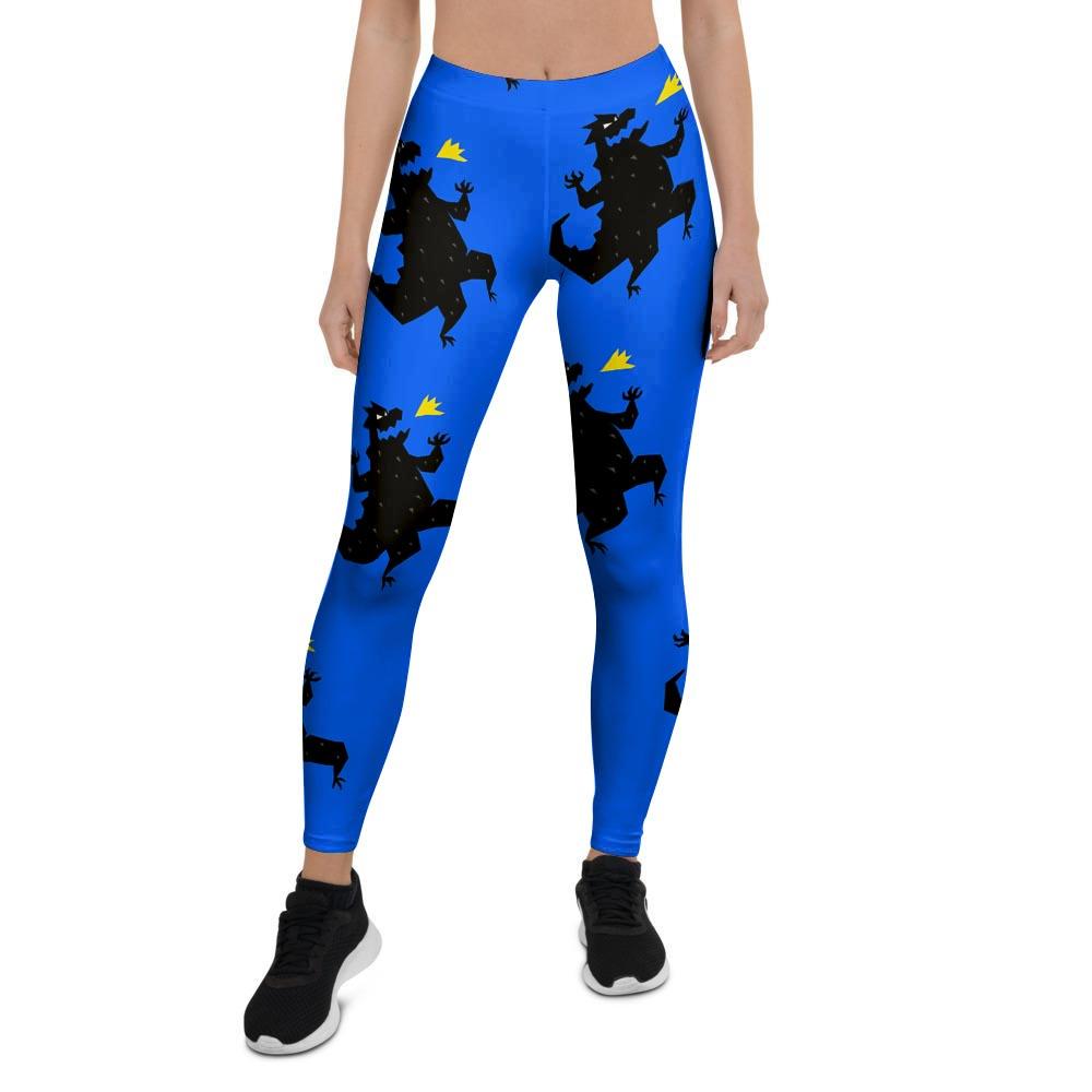 Godzilla Print Women's Leggings-grizzshop