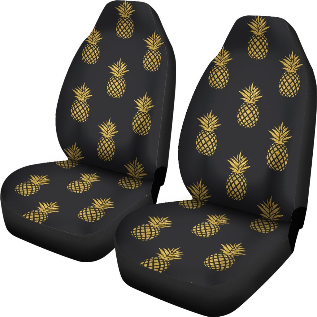 Gold Black Pineapple Car Seat Cover-grizzshop