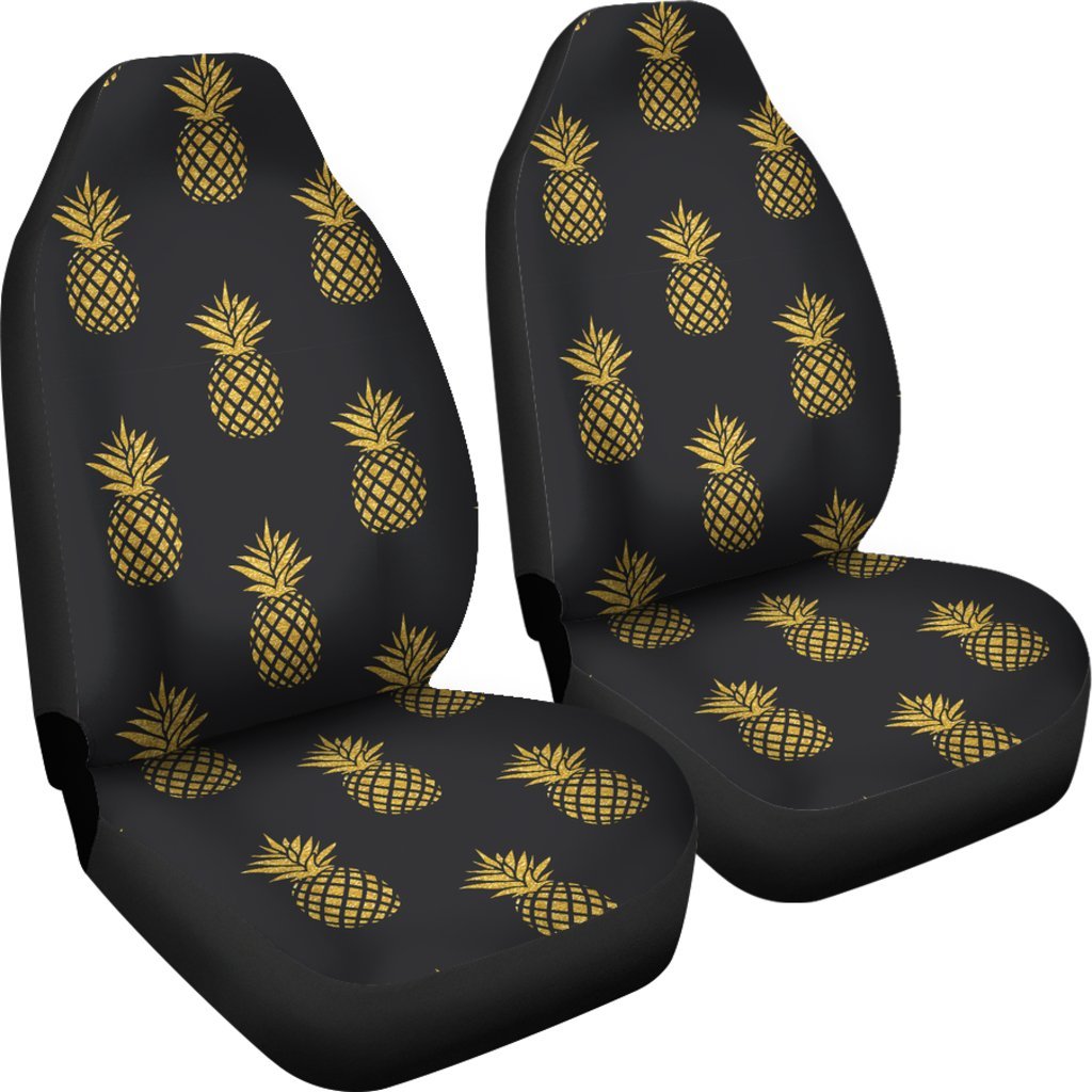 Gold Black Pineapple Car Seat Cover-grizzshop