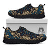 Gold Blue Paisley Bandana Print Black Sneaker-grizzshop