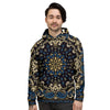 Gold Blue Paisley Bandana Print Men's Hoodie-grizzshop