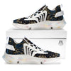 Gold Blue Paisley Bandana Print White Gym Shoes-grizzshop