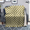 Gold Checkered Flag Print Blanket-grizzshop