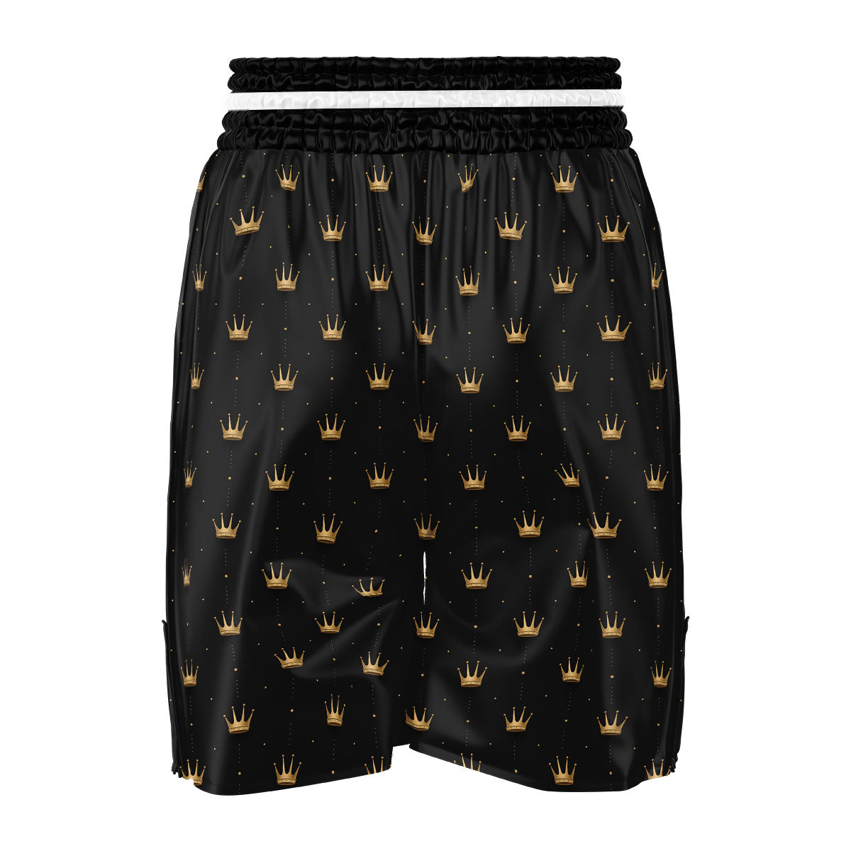 Gold Crown Print Pattern Boxing Shorts-grizzshop