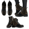 Gold Dream Catcher Women's Leather Boots-grizzshop