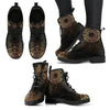 Gold Dream Catcher Women's Leather Boots-grizzshop