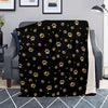 Gold Footprint Paw Blanket-grizzshop