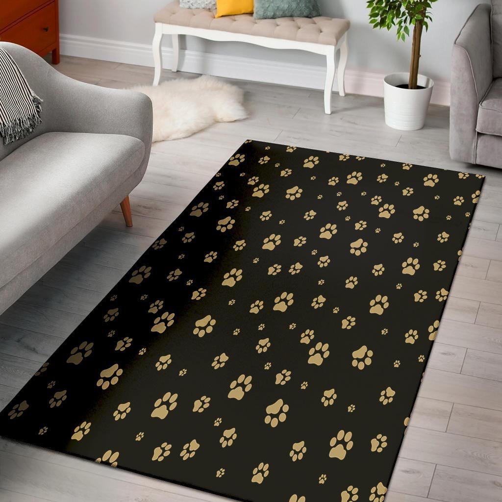 Gold Footprint Paw Floor Mat-grizzshop