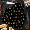 Gold Footprint Paw Men's Apron-grizzshop