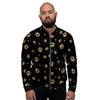 Gold Footprint Paw Men's Bomber Jacket-grizzshop