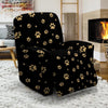 Gold Footprint Paw Recliner Cover-grizzshop