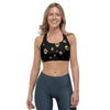 Gold Footprint Paw Sports Bra-grizzshop