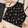 Gold Footprint Paw Women's Apron-grizzshop