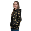 Gold Footprint Paw Women's Hoodie-grizzshop