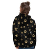 Gold Footprint Paw Women's Hoodie-grizzshop