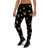 Gold Footprint Paw Women's Joggers-grizzshop