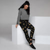 Gold Footprint Paw Women's Joggers-grizzshop