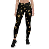 Gold Footprint Paw Women's Leggings-grizzshop