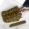 Gold Glitter Pattern Print Automatic Foldable Umbrella-grizzshop