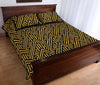 Gold Glitter Pattern Print Bed Set Quilt-grizzshop