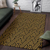 Gold Glitter Pattern Print Floor Mat-grizzshop