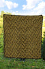 Gold Glitter Pattern Print Quilt-grizzshop