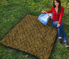 Gold Glitter Pattern Print Quilt-grizzshop