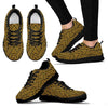 Gold Glitter Pattern Print Sneaker Shoes For Men Women-grizzshop