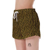 Gold Glitter Pattern Print Women's Shorts-grizzshop