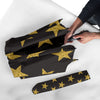 Gold Glitter Star Pattern Print Automatic Foldable Umbrella-grizzshop