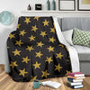 Gold Glitter Star Pattern Print Blanket-grizzshop