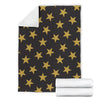 Gold Glitter Star Pattern Print Blanket-grizzshop