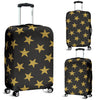 Gold Glitter Star Pattern Print Luggage Cover Protector-grizzshop