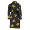 Gold Glitter Star Pattern Print Men Long Robe-grizzshop