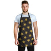 Gold Glitter Star Pattern Print Men's Apron-grizzshop