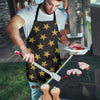 Gold Glitter Star Pattern Print Men's Apron-grizzshop